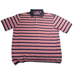 FootJoy Men XXL Pink/Blue Striped Polo